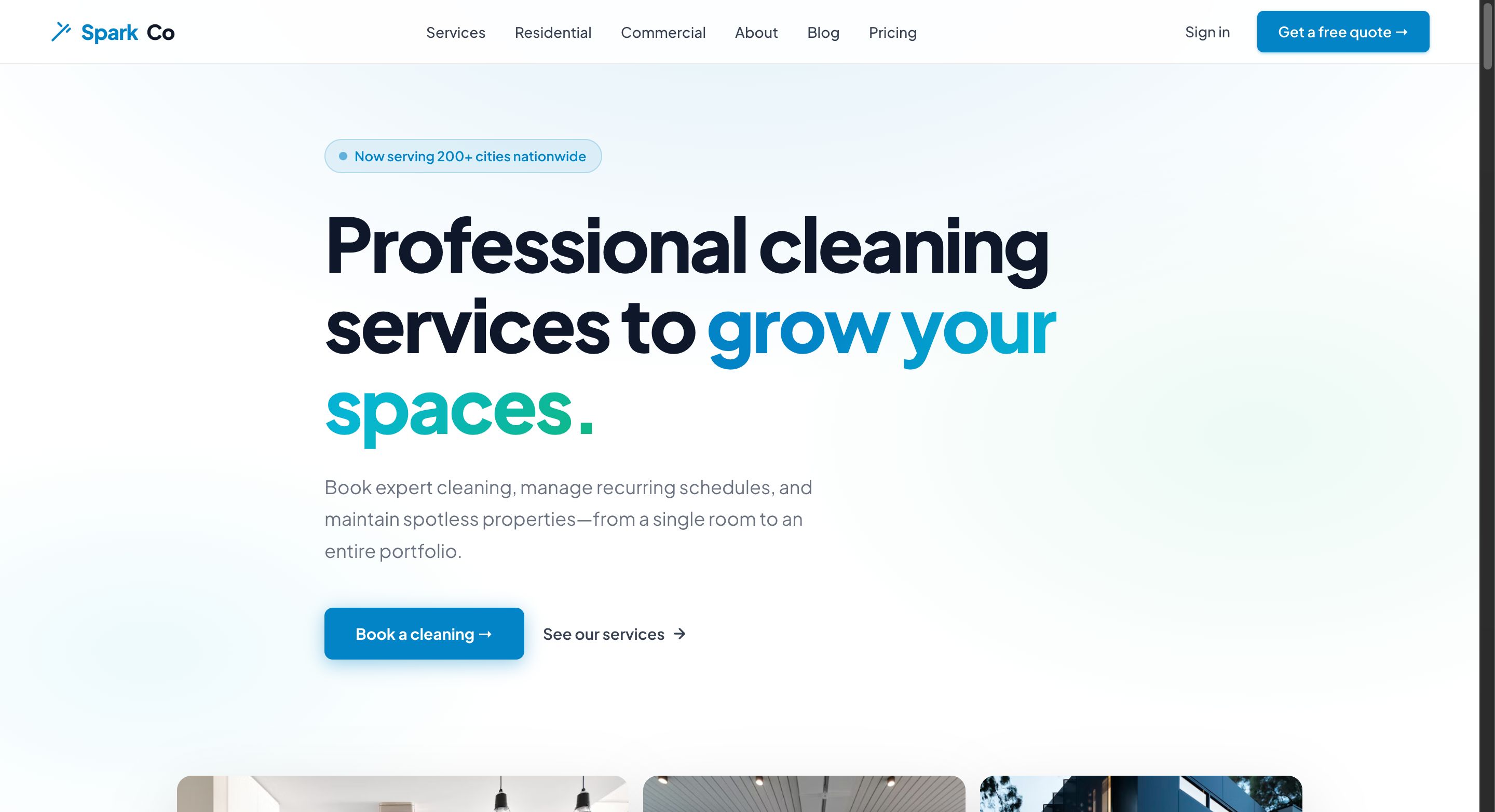 Cleaning Co. website preview