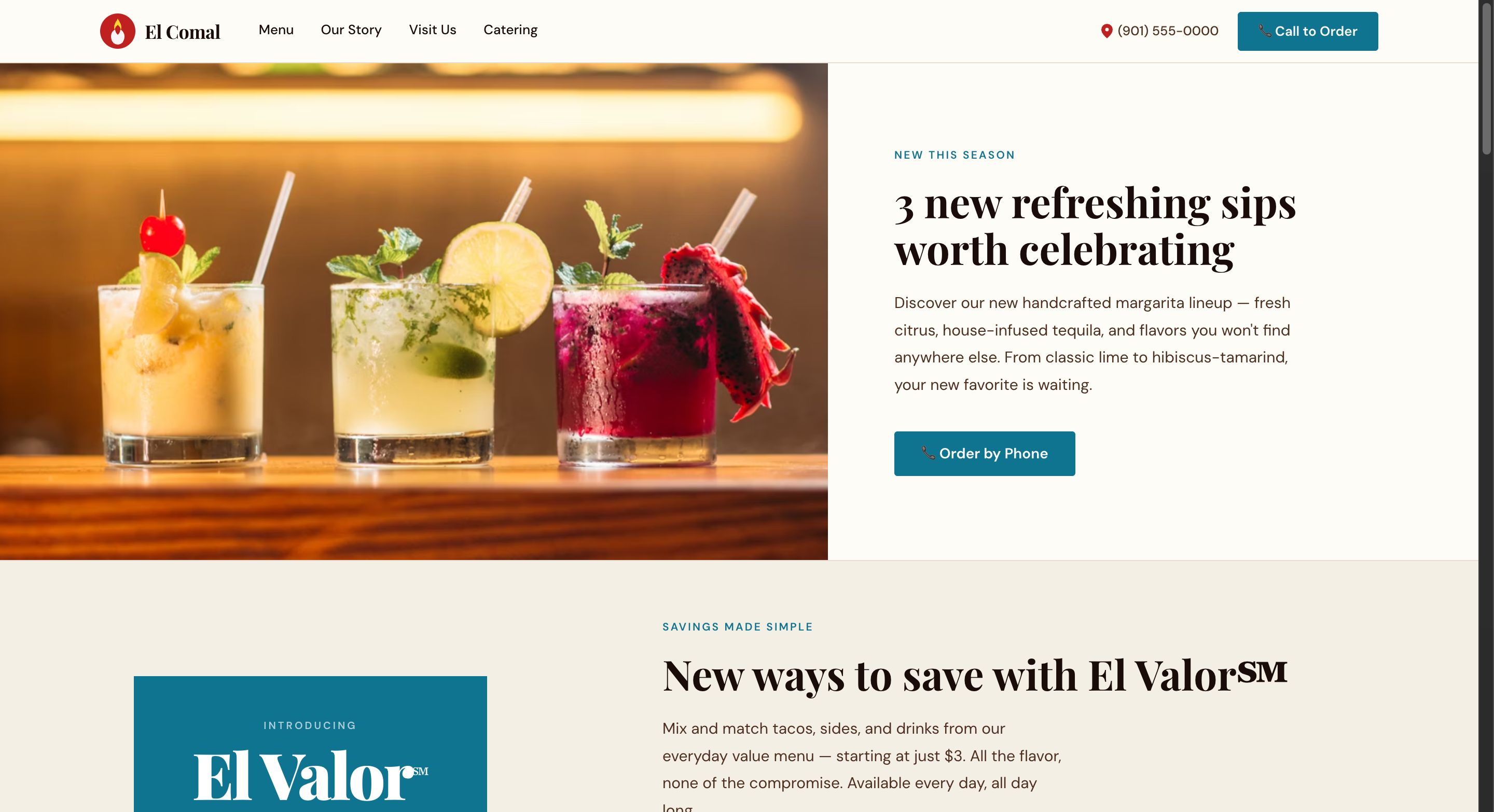 El Comal website preview