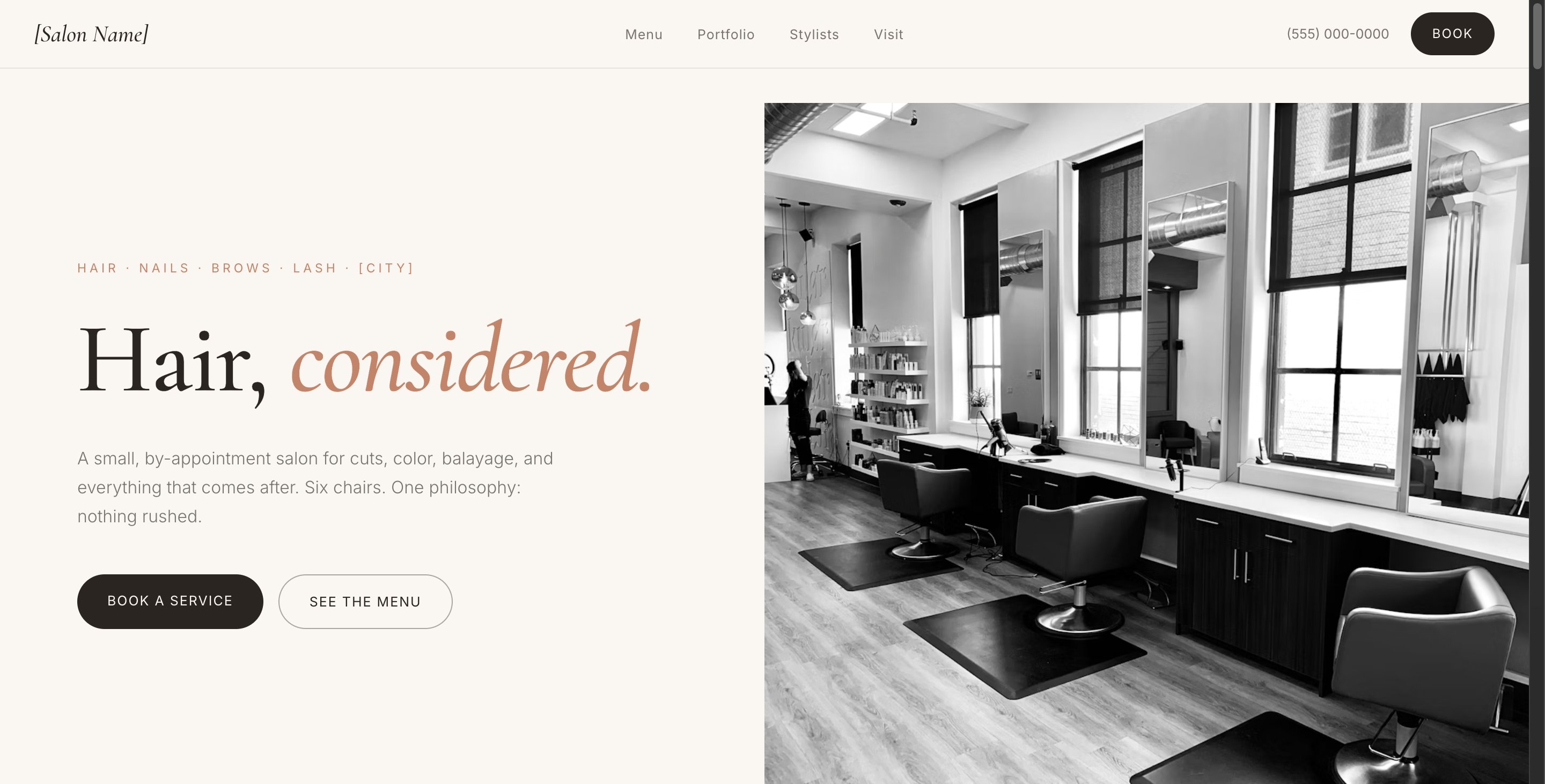 Editorial Salon website preview